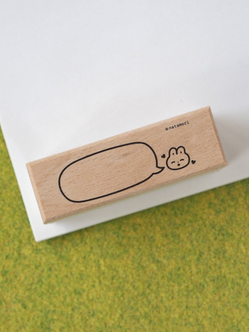 Bunny Bubble Notes Rubber Stamp-zoom-