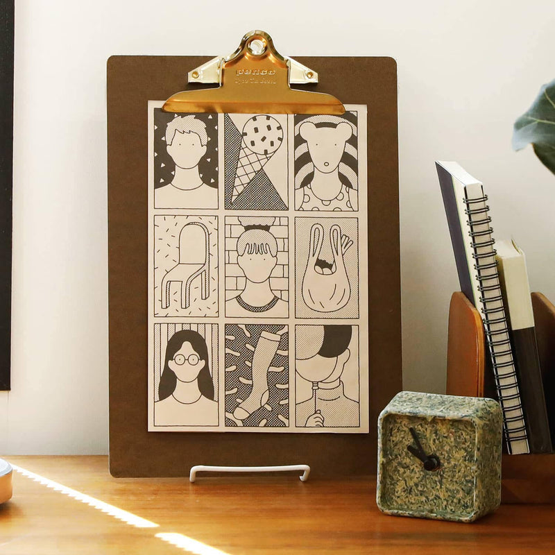 Old School Clipboard/ A4/ Gold Clip-zoom-