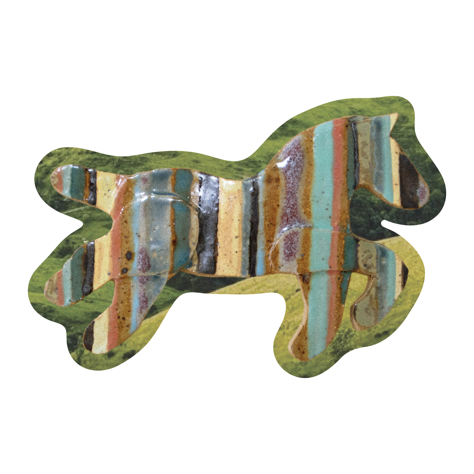 Multi Striped Horse! Sticker-1