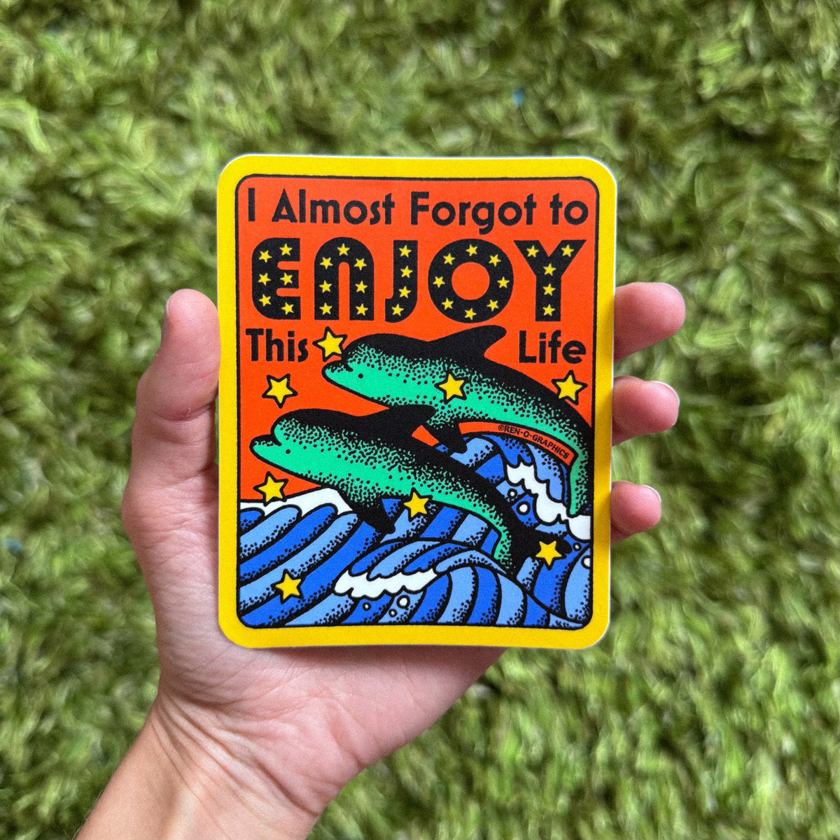 Enjoy This Life Dolphin Sticker-2