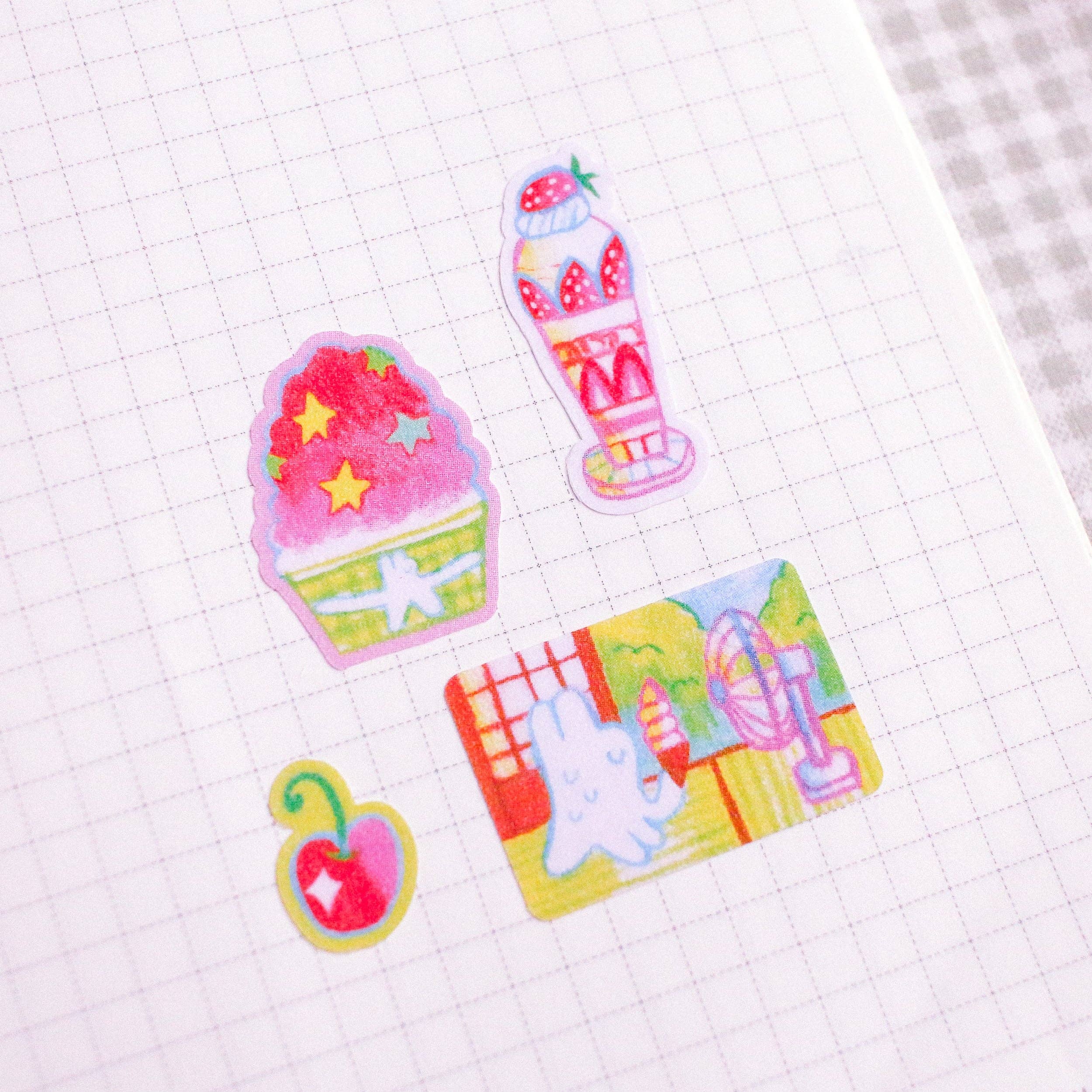 'Sunny Sweets' A6 Frosted Glitter Sticker Sheet-zoom-2
