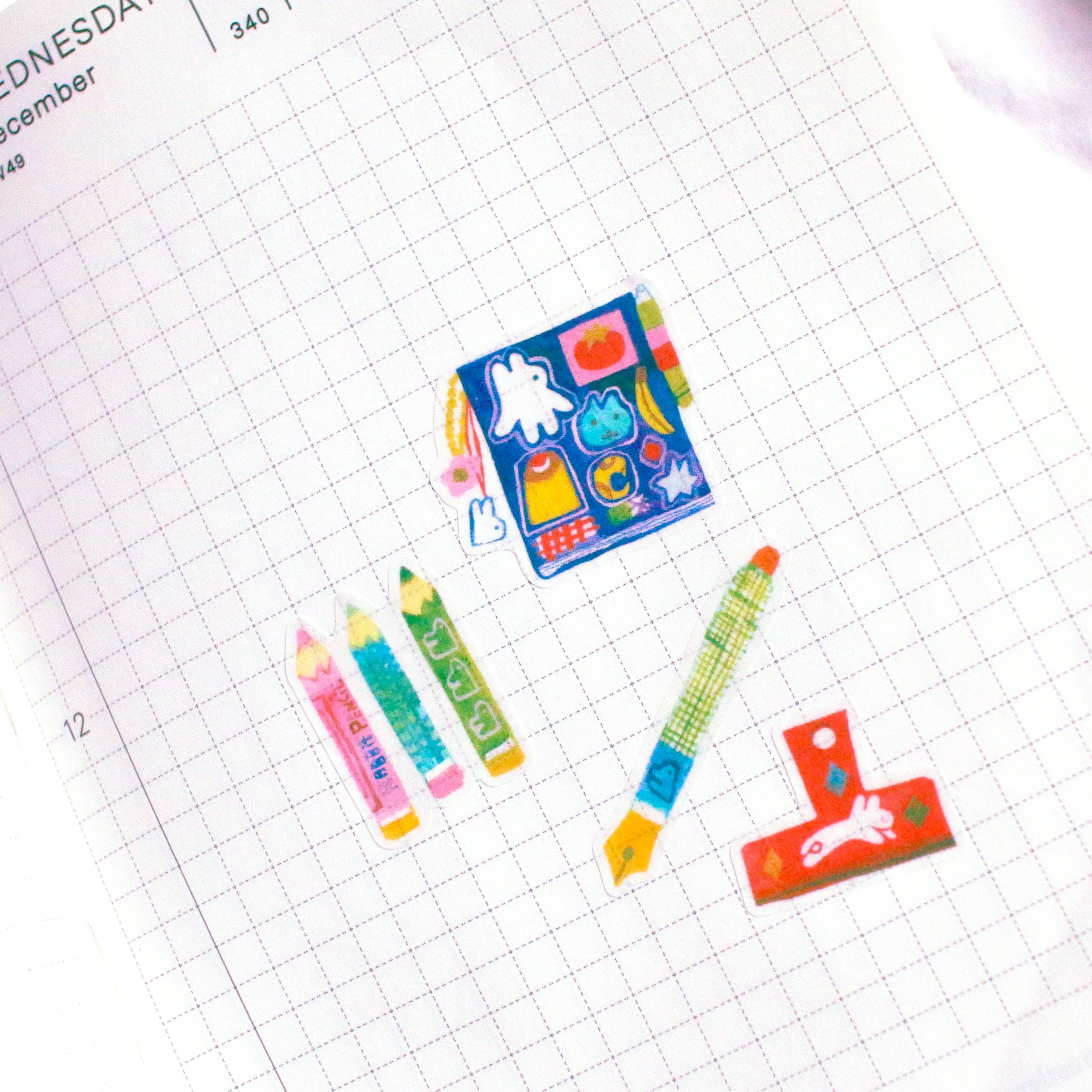 'I Love Stationery' Washi Sticker Sheet