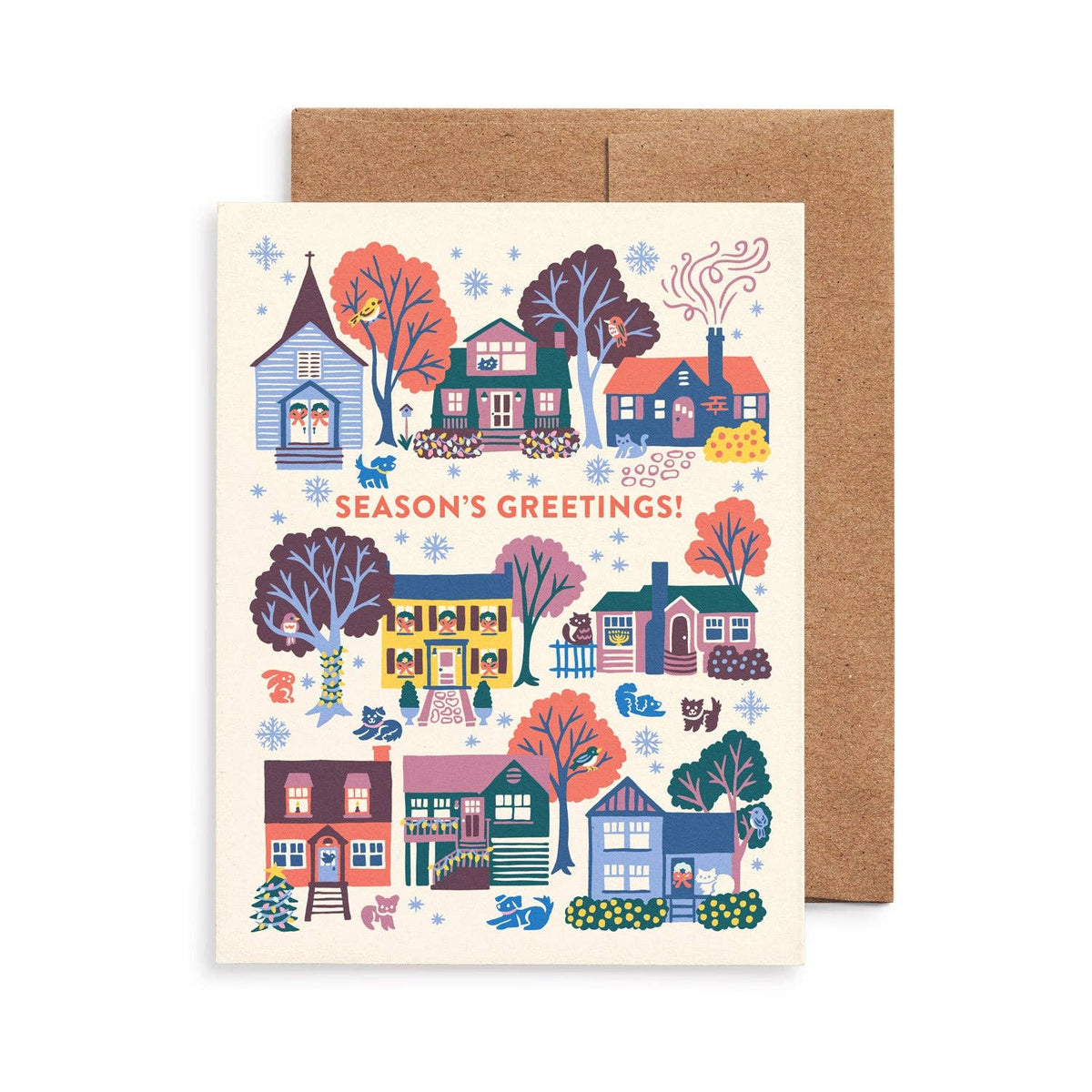 Holiday Houses Christmas Card Set: Boxed Set of 8-4