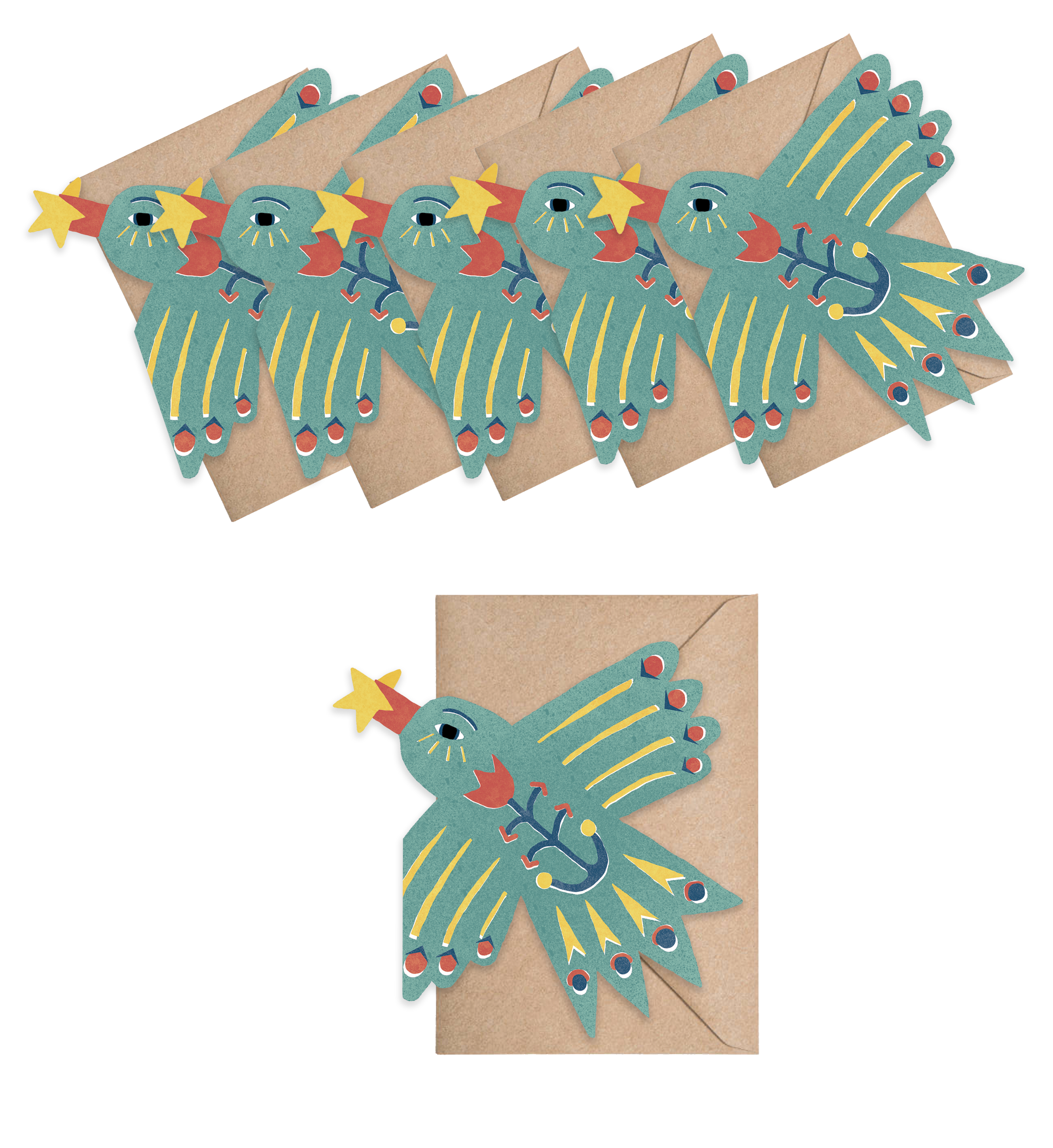 Messenger Bird Mini Cards - box of 6-zoom-2