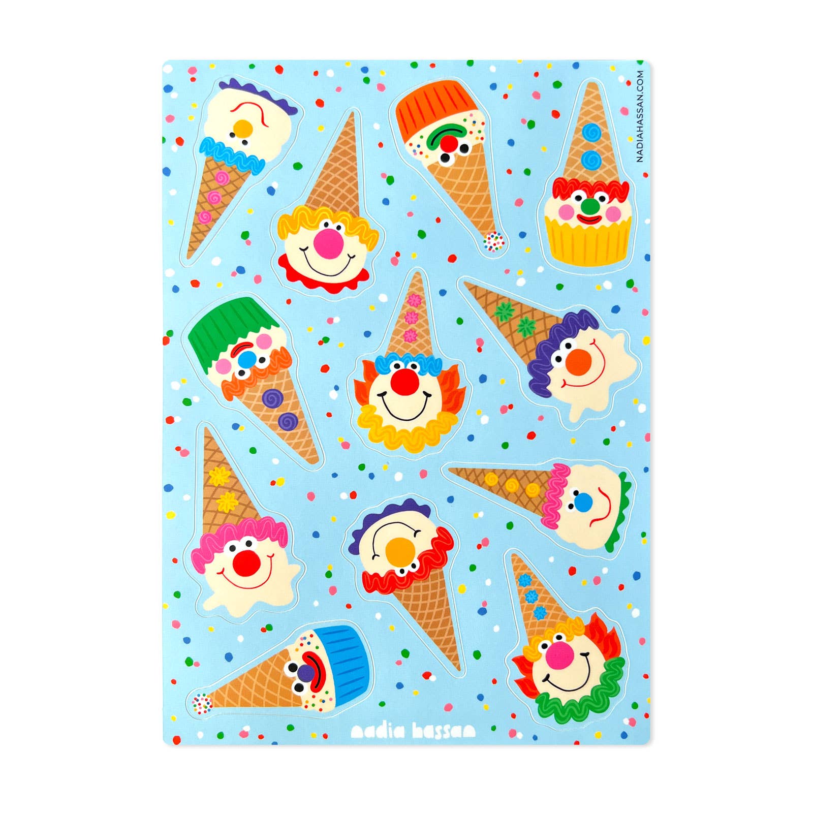 Clown Cones 5x7 Sticker Sheet-zoom-1