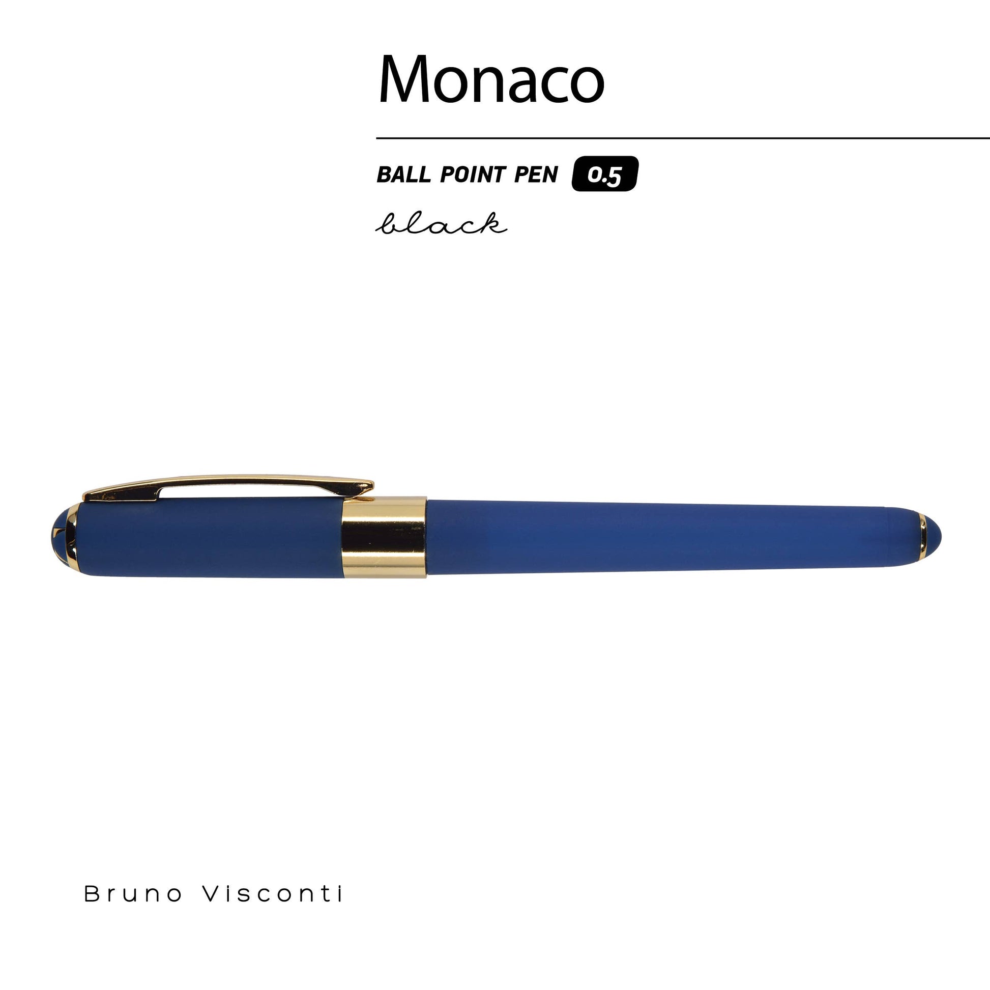 Monaco Collection Dark Blue Ballpoint Pen-3