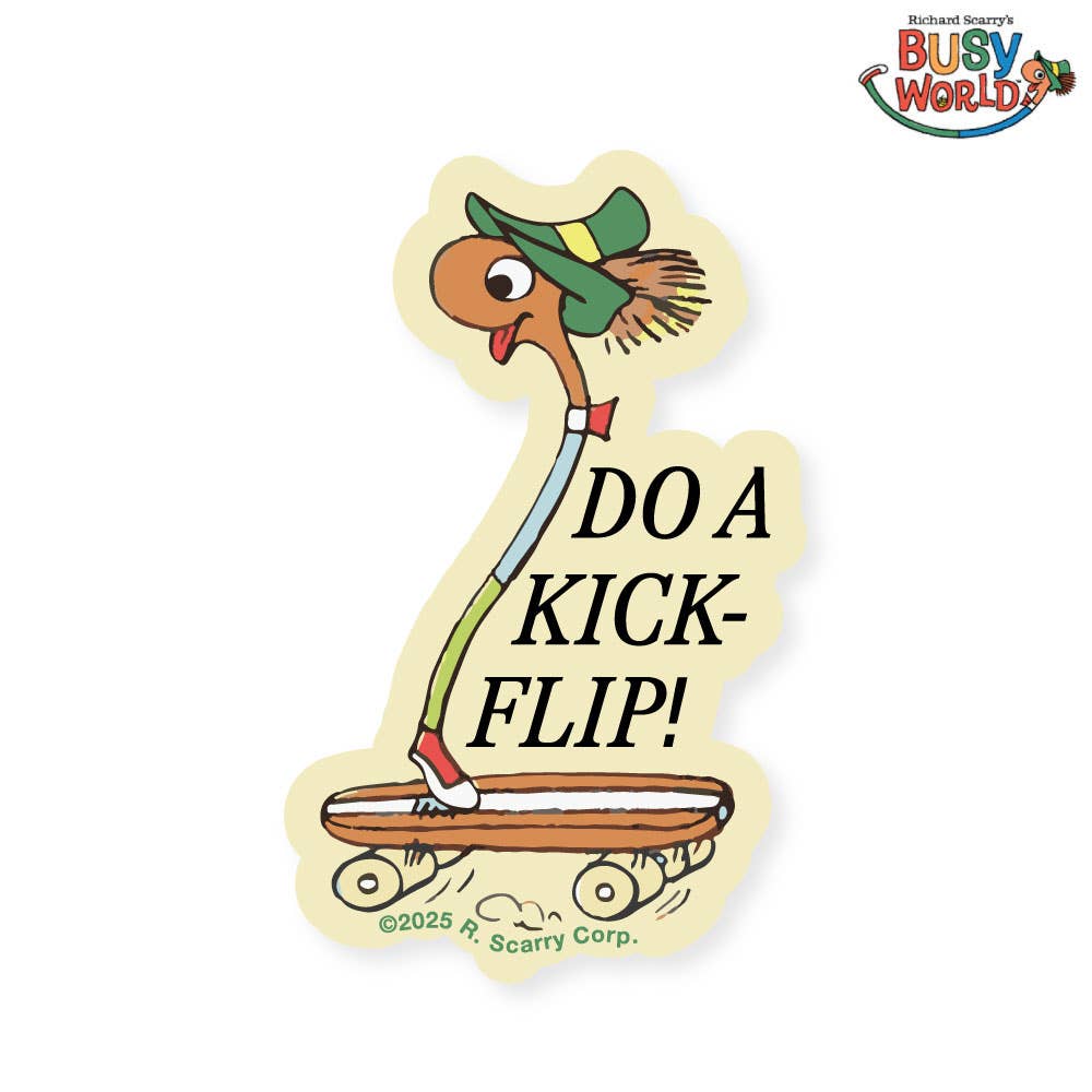 3P4 x Richard Scarry® - Lowly Kickflip Sticker-zoom-1