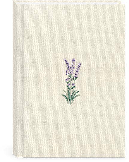 DELICATE FLORAL CREAM HARDCOVER RECYCLED JOURNAL-zoom-1