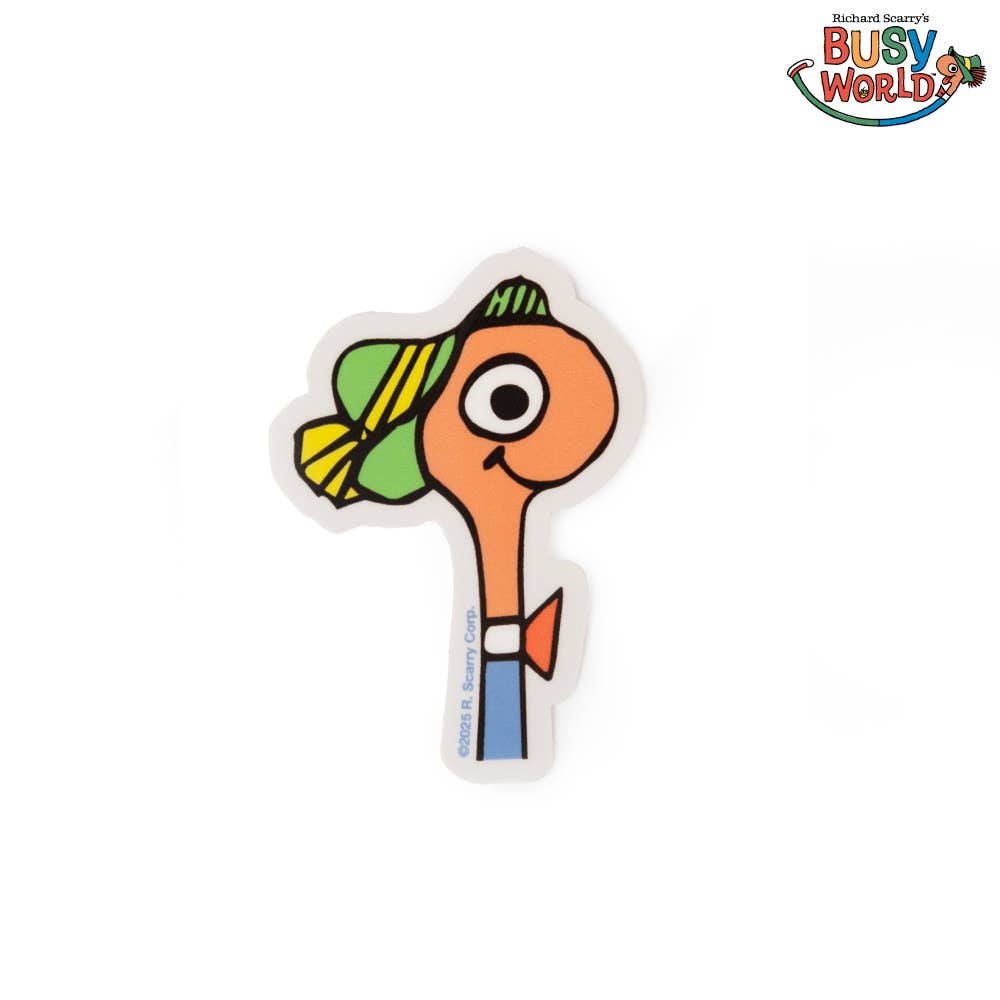 3P4 x Richard Scarry® - Lowly Worm Bust Sticker-1