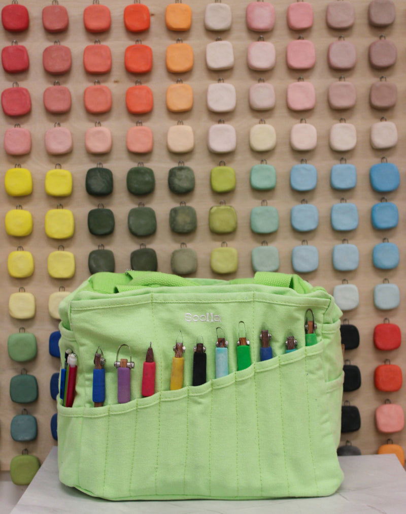 Soolla Studio Artist Bag, Lime Drip, Stationary Bag-zoom-
