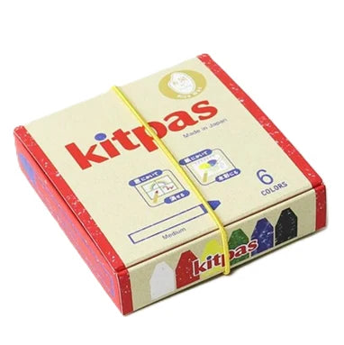 Kitpas Rice Bran Wax Art Crayons - 6 Colors-zoom-2